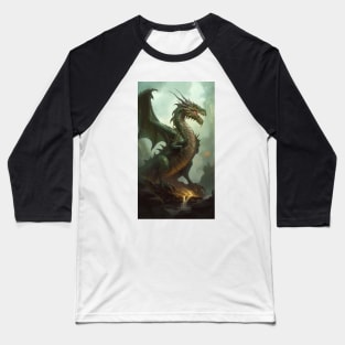 Ancient Green Dragon Baseball T-Shirt